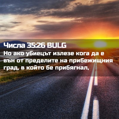Picture 02 - Числа 35:26 BULG - Но ако убиецът излезе кога - Bible Verse Picture