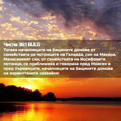 Picture 02 - Числа 36:1 BULG - Тогава началниците на - Bible Verse Picture