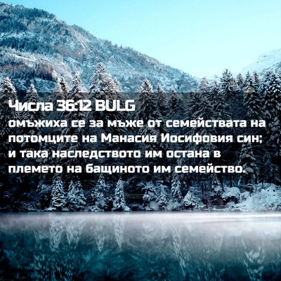 Picture 02 - Числа 36:12 BULG - омъжиха се за мъже от - Bible Verse Picture