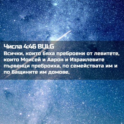 Picture 02 - Числа 4:46 BULG - Всички, които бяха - Bible Verse Picture