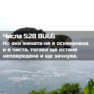 Picture 02 - Числа 5:28 BULG - Но ако жената не е - Bible Verse Picture