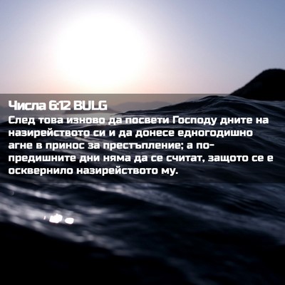 Picture 02 - Числа 6:12 BULG - След това изново да - Bible Verse Picture