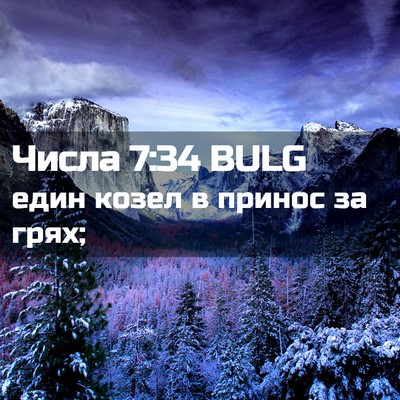 Picture 02 - Числа 7:34 BULG - един козел в принос за - Bible Verse Picture