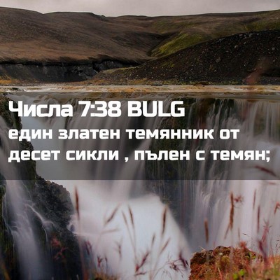 Picture 02 - Числа 7:38 BULG - един златен темянник от - Bible Verse Picture