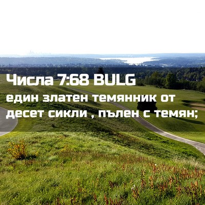 Picture 02 - Числа 7:68 BULG - един златен темянник от - Bible Verse Picture