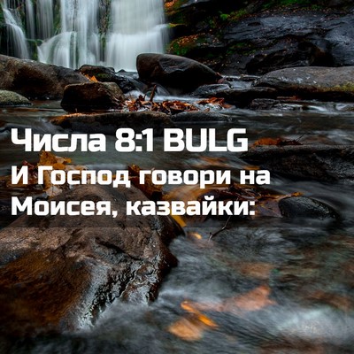 Picture 02 - Числа 8:1 BULG - И Господ говори на Моисея, - Bible Verse Picture