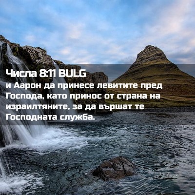Picture 02 - Числа 8:11 BULG - и Аарон да принесе - Bible Verse Picture