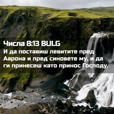 Picture 02 - Числа 8:13 BULG - И да поставиш левитите - Bible Verse Picture