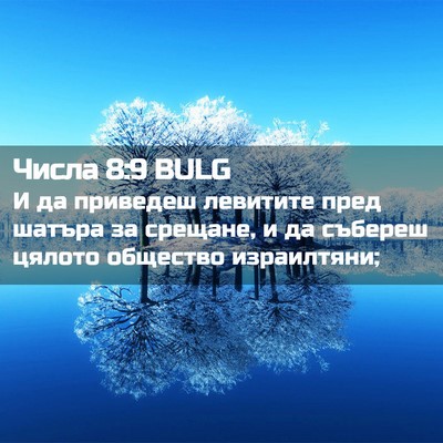 Picture 02 - Числа 8:9 BULG - И да приведеш левитите - Bible Verse Picture