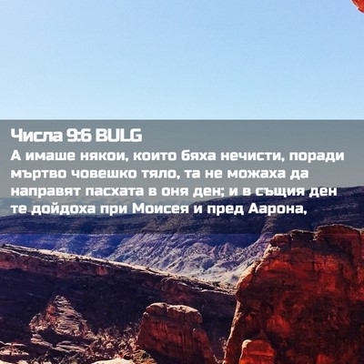 Picture 02 - Числа 9:6 BULG - А имаше някои, които бяха - Bible Verse Picture