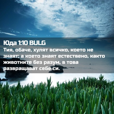 Picture 02 - Юда 1:10 BULG - Тия, обаче, хулят всичко, - Bible Verse Picture