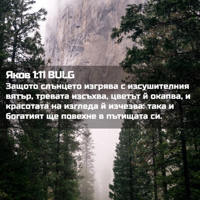 Picture 02 - Яков 1:11 BULG - Защото слънцето изгрява с - Bible Verse Picture