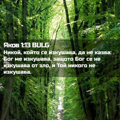 Picture 02 - Яков 1:13 BULG - Никой, който се изкушава, - Bible Verse Picture