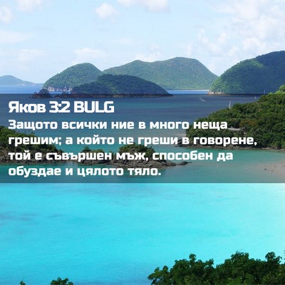 Picture 02 - Яков 3:2 BULG - Защото всички ние в много - Bible Verse Picture