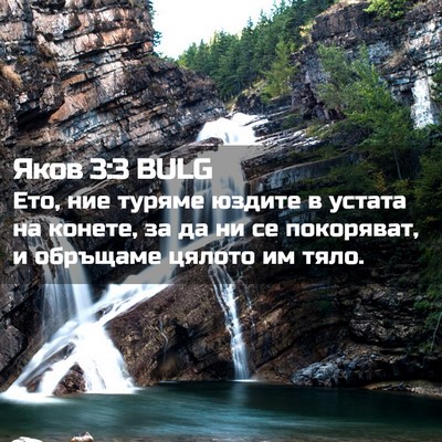 Picture 02 - Яков 3:3 BULG - Ето, ние туряме юздите в - Bible Verse Picture