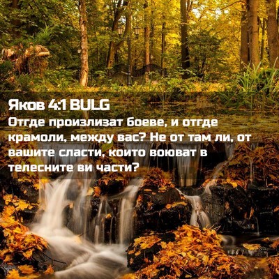 Picture 02 - Яков 4:1 BULG - Отгде произлизат боеве, и - Bible Verse Picture