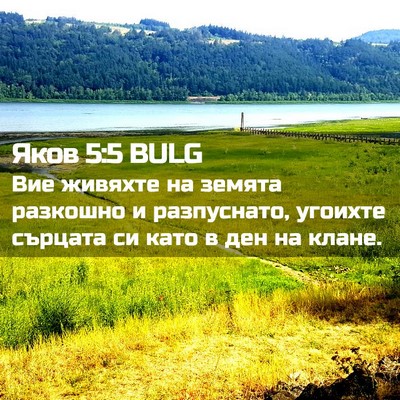 Picture 02 - Яков 5:5 BULG - Вие живяхте на земята - Bible Verse Picture