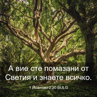 Picture 03 - 1 Йоаново 2:20 BULG - А вие сте помазани от - Bible Verse Picture