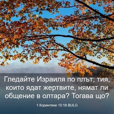 Picture 03 - 1 Коринтяни 10:18 BULG - Гледайте Израиля по плът; - Bible Verse Picture