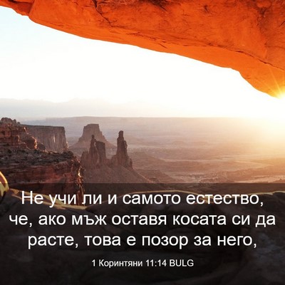 Picture 03 - 1 Коринтяни 11:14 BULG - Не учи ли и самото - Bible Verse Picture