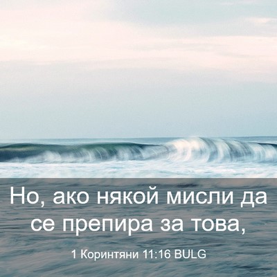 Picture 03 - 1 Коринтяни 11:16 BULG - Но, ако някой мисли да се - Bible Verse Picture
