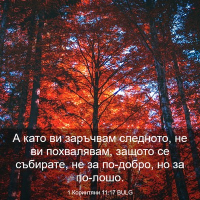 Picture 03 - 1 Коринтяни 11:17 BULG - А като ви заръчвам - Bible Verse Picture