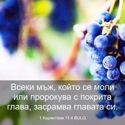 Picture 03 - 1 Коринтяни 11:4 BULG - Всеки мъж, който се моли - Bible Verse Picture