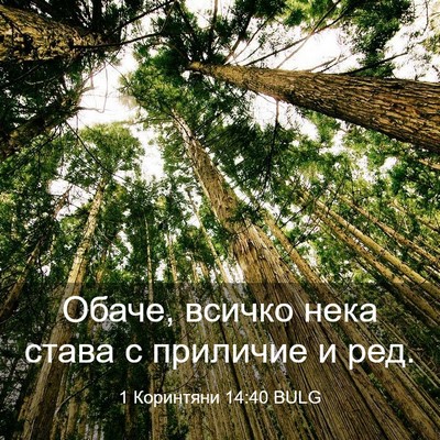 Picture 03 - 1 Коринтяни 14:40 BULG - Обаче, всичко нека става с - Bible Verse Picture