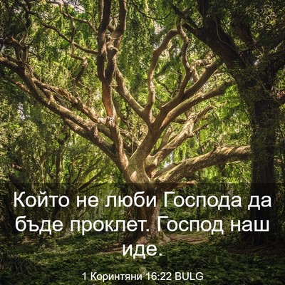 Picture 03 - 1 Коринтяни 16:22 BULG - Който не люби Господа да - Bible Verse Picture
