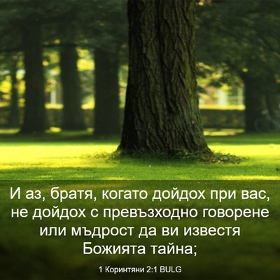 Picture 03 - 1 Коринтяни 2:1 BULG - И аз, братя, когато дойдох - Bible Verse Picture