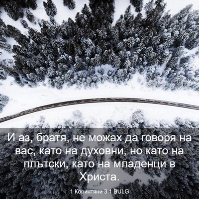 Picture 03 - 1 Коринтяни 3:1 BULG - И аз, братя, не можах да - Bible Verse Picture