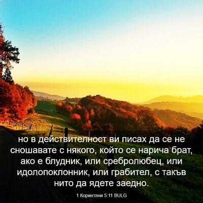 Picture 03 - 1 Коринтяни 5:11 BULG - но в действителност ви - Bible Verse Picture