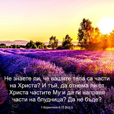 Picture 03 - 1 Коринтяни 6:15 BULG - Не знаете ли, че вашите - Bible Verse Picture