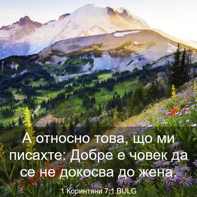 Picture 03 - 1 Коринтяни 7:1 BULG - А относно това, що ми - Bible Verse Picture