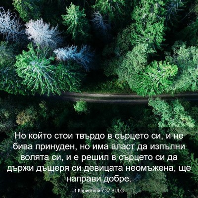 Picture 03 - 1 Коринтяни 7:37 BULG - Но който стои твърдо в - Bible Verse Picture