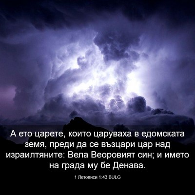Picture 03 - 1 Летописи 1:43 BULG - А ето царете, които - Bible Verse Picture