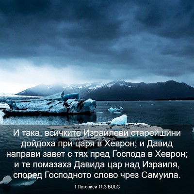 Picture 03 - 1 Летописи 11:3 BULG - И така, всичките Израилеви - Bible Verse Picture
