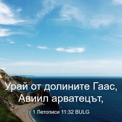 Picture 03 - 1 Летописи 11:32 BULG - Урай от долините Гаас, - Bible Verse Picture