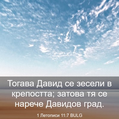 Picture 03 - 1 Летописи 11:7 BULG - Тогава Давид се зесели в - Bible Verse Picture
