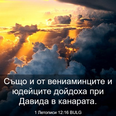 Picture 03 - 1 Летописи 12:16 BULG - Също и от вениаминците и - Bible Verse Picture