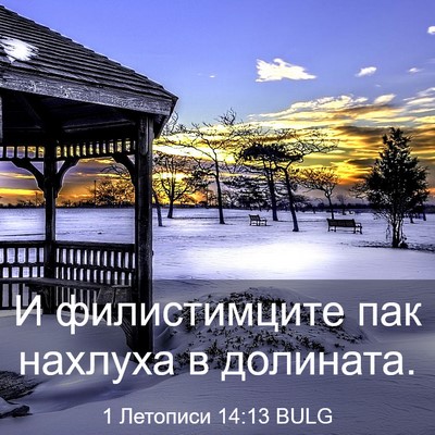 Picture 03 - 1 Летописи 14:13 BULG - И филистимците пак нахлуха - Bible Verse Picture