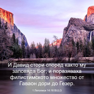 Picture 03 - 1 Летописи 14:16 BULG - И Давид стори според както - Bible Verse Picture