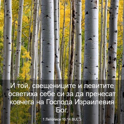 Picture 03 - 1 Летописи 15:14 BULG - И той, свещениците и - Bible Verse Picture