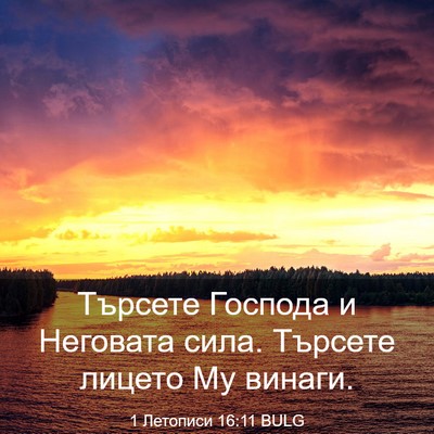 Picture 03 - 1 Летописи 16:11 BULG - Търсете Господа и Неговата - Bible Verse Picture
