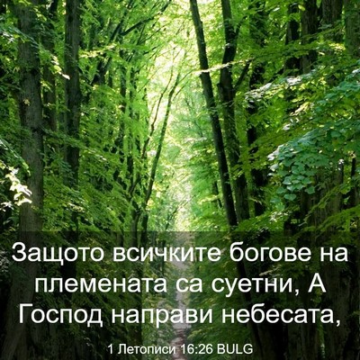 Picture 03 - 1 Летописи 16:26 BULG - Защото всичките богове на - Bible Verse Picture