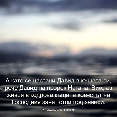 Picture 03 - 1 Летописи 17:1 BULG - А като се настани Давид в - Bible Verse Picture