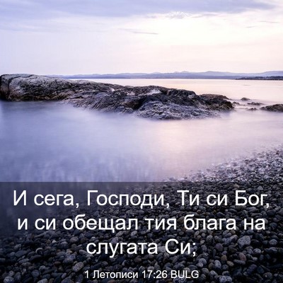 Picture 03 - 1 Летописи 17:26 BULG - И сега, Господи, Ти си Бог, и - Bible Verse Picture