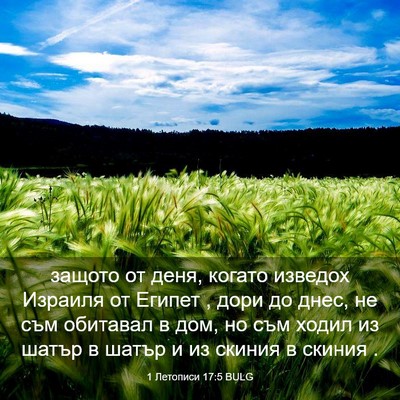Picture 03 - 1 Летописи 17:5 BULG - защото от деня, когато - Bible Verse Picture