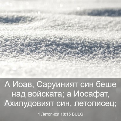 Picture 03 - 1 Летописи 18:15 BULG - А Иоав, Саруиният син беше - Bible Verse Picture