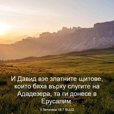 Picture 03 - 1 Летописи 18:7 BULG - И Давид взе златните - Bible Verse Picture